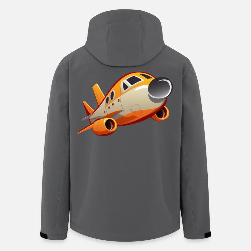 Comic Flugzeug - Recycelte Männer Softshell-Jacke von Stanley/Stella - Anthrazit