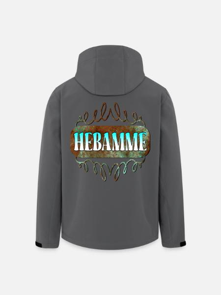 HEBAMME GEBURTSHILFE DANKE - Recycelte Männer Softshell-Jacke von Stanley/Stella - Anthrazit