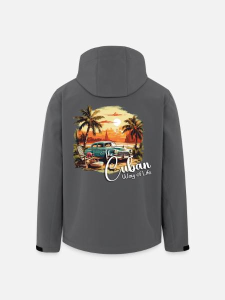 Cuban Way of Life Palmen Oldtimer Romantik Sunset - Recycelte Männer Softshell-Jacke von Stanley/Stella - Anthrazit