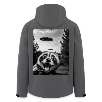 raton laveur Alien Invasion Uap Weirdcore - Veste softshell homme en polyester recyclé Stanley/Stella - charbon - Dos - AI Model Male 185 light (185cm)