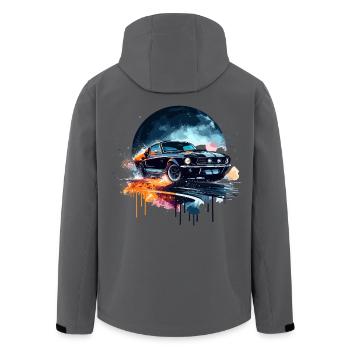 Muscle Car - für Auto Enthusiasten - Recycelte Männer Softshell-Jacke von Stanley/Stella - Anthrazit - Hinten - AI Model Male 185 light (185cm)