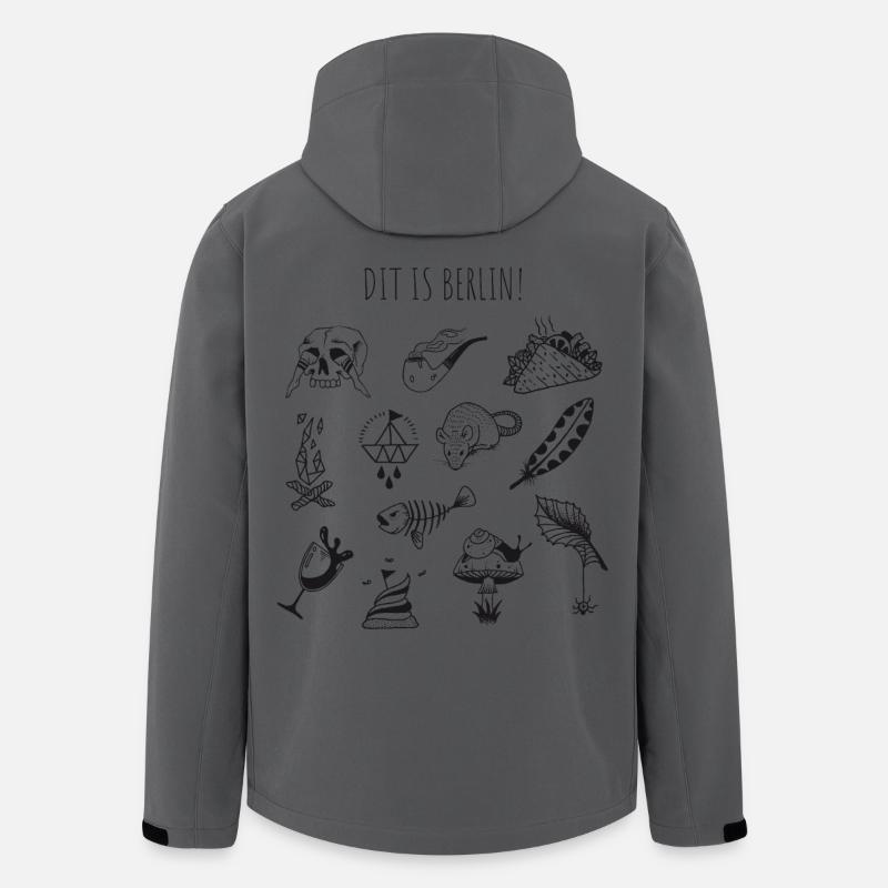 DIT IS BERLIN! - Recycelte Männer Softshell-Jacke von Stanley/Stella - Anthrazit