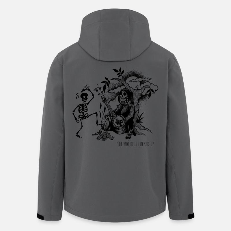 Musik, Skelette und eine Prise Apokalypse - Recycelte Männer Softshell-Jacke von Stanley/Stella - Anthrazit