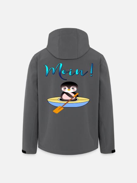 Moin Pinguin Kajak - Recycelte Männer Softshell-Jacke von Stanley/Stella - Anthrazit