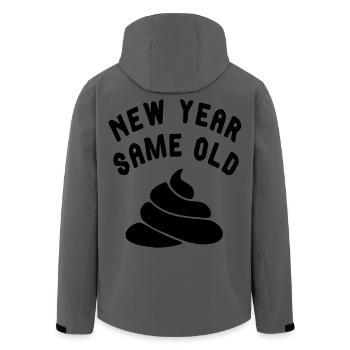 Jedes Silvester ist es dasselbe... # - Recycelte Männer Softshell-Jacke von Stanley/Stella - Anthrazit - Hinten - AI Model Male 185 light (185cm)