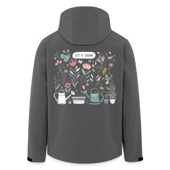 Let It Grow Spring Flowers Garden Love - Men’s Recycled Softshell Jacket by Stanley/Stella - anthracite - Back - AI Model Male 185 light (185cm)