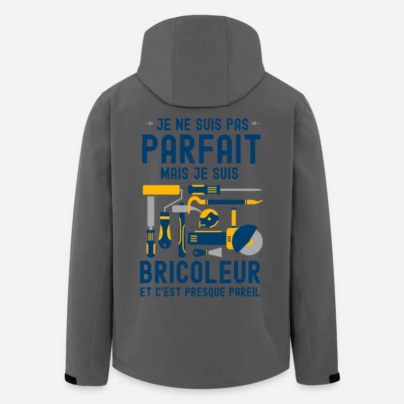 Pas parfait mais bricoleur 4 - Veste softshell homme en polyester recyclé Stanley/Stella - charbon