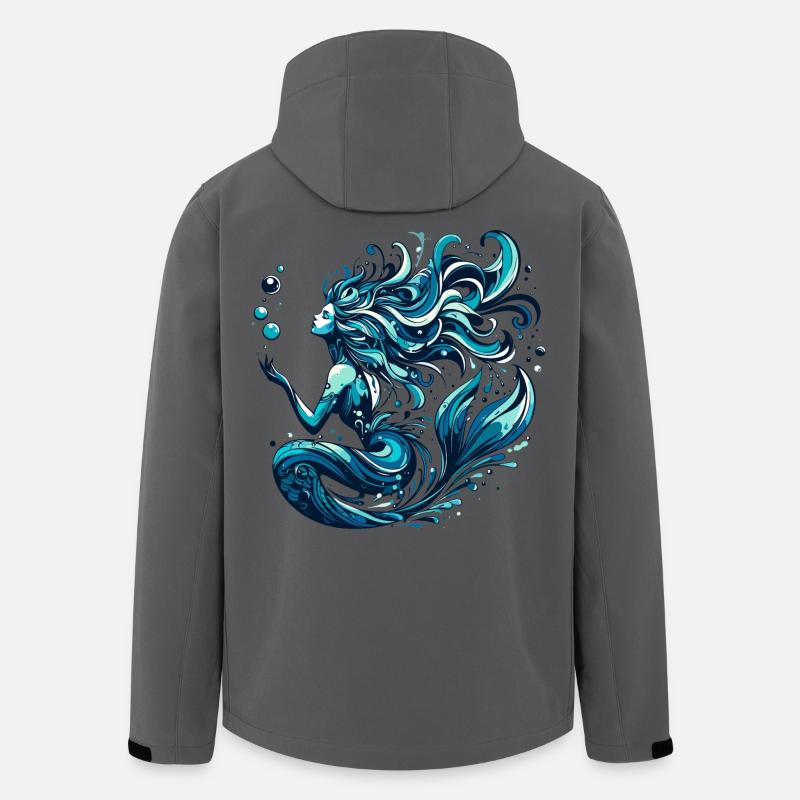 Mermaid Gift - Men’s Recycled Softshell Jacket by Stanley/Stella - anthracite