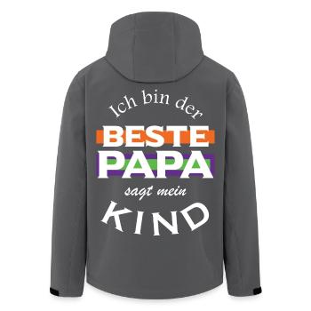 Ich bin der beste Papa - Recycelte Männer Softshell-Jacke von Stanley/Stella - Anthrazit - Hinten - AI Model Male 185 light (185cm)