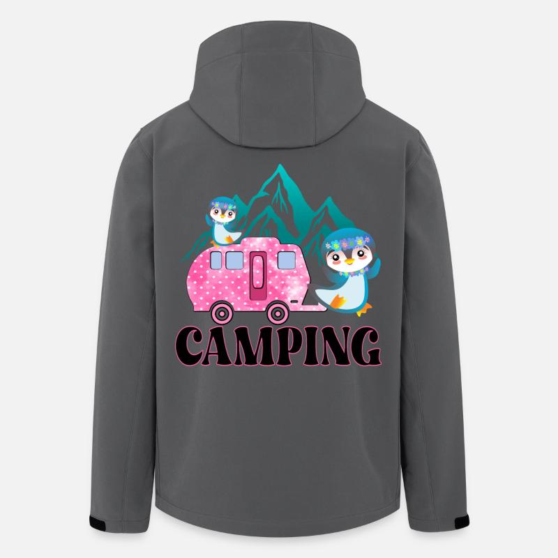 CAMPING CAMPINGSPLATZ PINGUINE - Recycelte Männer Softshell-Jacke von Stanley/Stella - Anthrazit