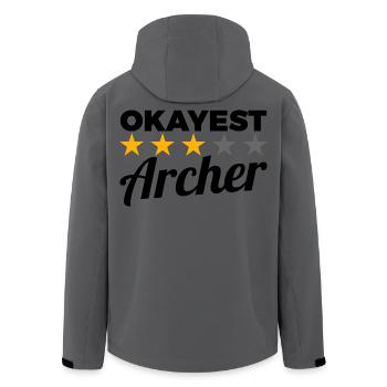 Okayest Archer - Recycelte Männer Softshell-Jacke von Stanley/Stella - Anthrazit - Hinten - AI Model Male 185 light (185cm)