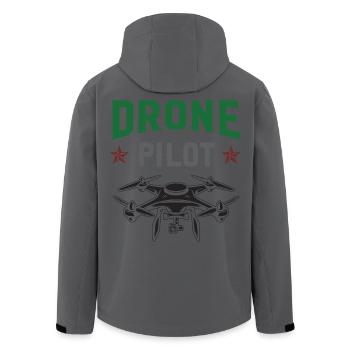 Drohnen-Pilot - Recycelte Männer Softshell-Jacke von Stanley/Stella - Anthrazit - Hinten - AI Model Male 185 light (185cm)