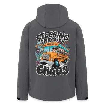 Schulbus Fahrer Chaos Humor - Recycelte Männer Softshell-Jacke von Stanley/Stella - Anthrazit - Hinten - AI Model Male 185 light (185cm)
