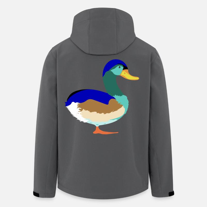 Hübsche bunte Stockente - Recycelte Männer Softshell-Jacke von Stanley/Stella - Anthrazit