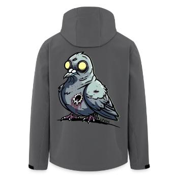 Blind creepy zombie pigeon - Men’s Recycled Softshell Jacket by Stanley/Stella - anthracite - Back - AI Model Male 185 light (185cm)
