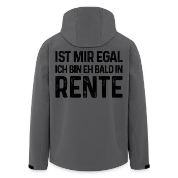 Ist mir egal Ich bin eh bald in Rente - Recycelte Männer Softshell-Jacke von Stanley/Stella - Anthrazit - Hinten - AI Model Male 185 light (185cm)
