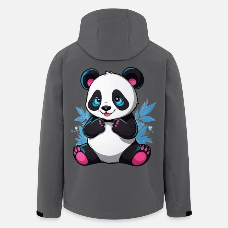 Panda - Recycelte Männer Softshell-Jacke von Stanley/Stella - Anthrazit