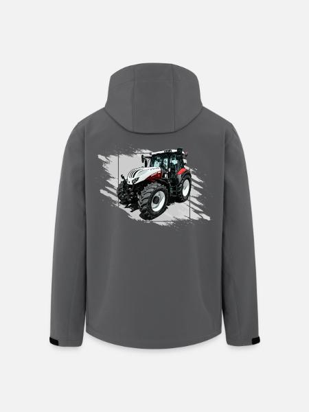 Steyr Traktor - Recycelte Männer Softshell-Jacke von Stanley/Stella - Anthrazit