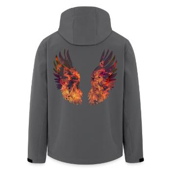 Hell brennende Flügel - Recycelte Männer Softshell-Jacke von Stanley/Stella - Anthrazit - Hinten - AI Model Male 185 light (185cm)