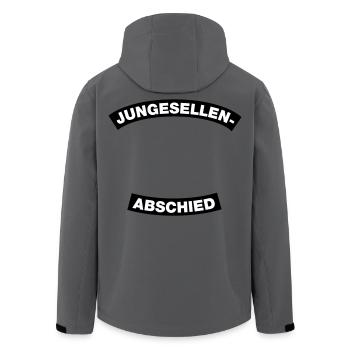 Junggesellenabschied Rahmen (JGA MC-Rocker-Design) - Recycelte Männer Softshell-Jacke von Stanley/Stella - Anthrazit - Hinten - AI Model Male 185 light (185cm)