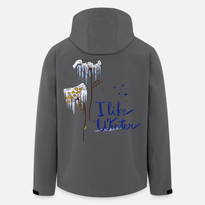 Eisblumen Winter - Recycelte Männer Softshell-Jacke von Stanley/Stella - Anthrazit