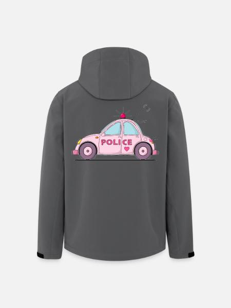 Polizeiauto Police Rosa - Recycelte Männer Softshell-Jacke von Stanley/Stella - Anthrazit