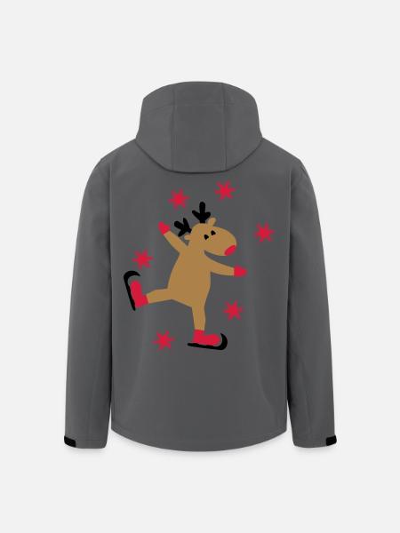 Funny moose for Christmas - Men’s Recycled Softshell Jacket by Stanley/Stella - anthracite