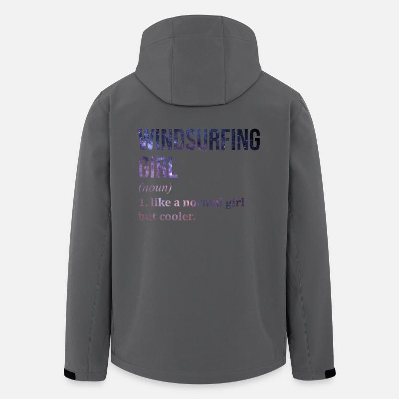 Windsurfen - Recycelte Männer Softshell-Jacke von Stanley/Stella - Anthrazit