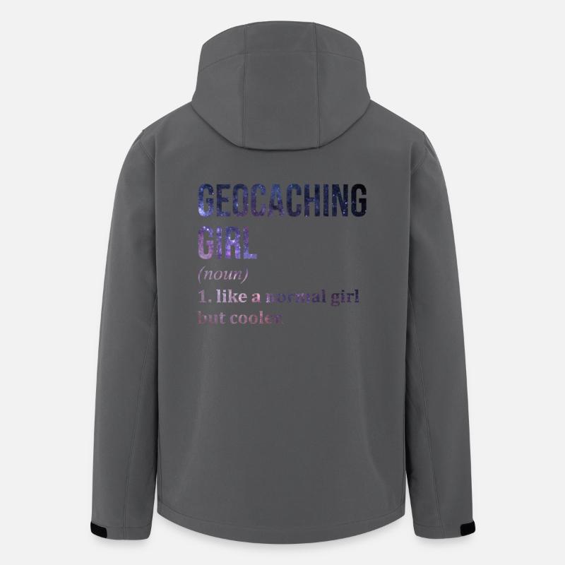 Geocaching - Recycelte Männer Softshell-Jacke von Stanley/Stella - Anthrazit