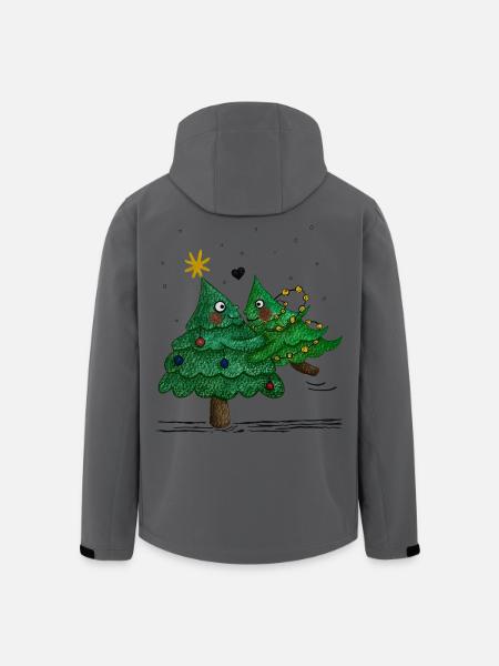 Cute Christmas Trees - Men’s Recycled Softshell Jacket by Stanley/Stella - anthracite