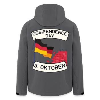 Ossipendence Day - Tag der deutschen Einheit - Recycelte Männer Softshell-Jacke von Stanley/Stella - Anthrazit - Hinten - AI Model Male 185 light (185cm)