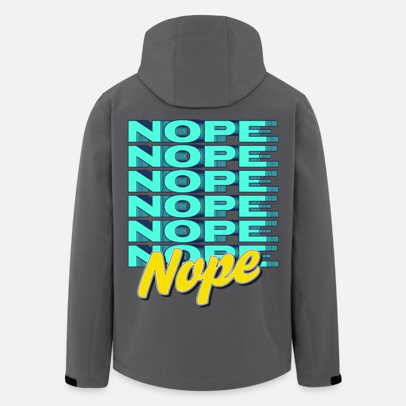 NOPE – Bold & Sassy Statement - Recycelte Männer Softshell-Jacke von Stanley/Stella - Anthrazit