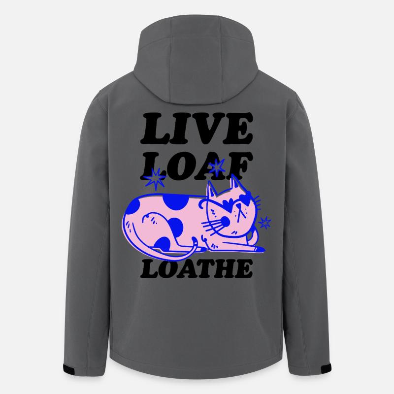 Chill Cat – Lässige Retro-Katze - Recycelte Männer Softshell-Jacke von Stanley/Stella - Anthrazit