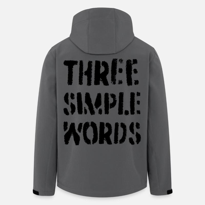 Three simple words - Men’s Recycled Softshell Jacket by Stanley/Stella - anthracite