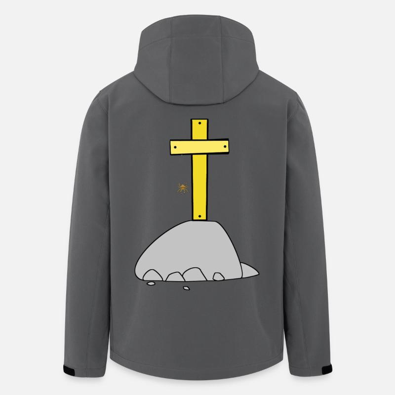 Halloween Kreuz Kreuze Spinne - Recycelte Männer Softshell-Jacke von Stanley/Stella - Anthrazit