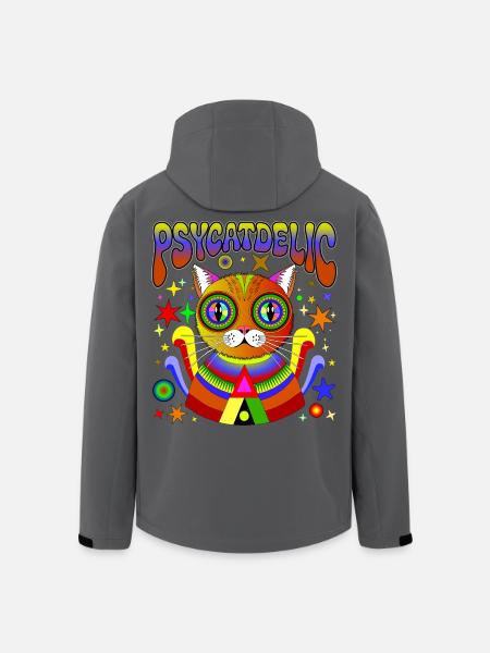 PSYCATDELIC - Men’s Recycled Softshell Jacket by Stanley/Stella - anthracite