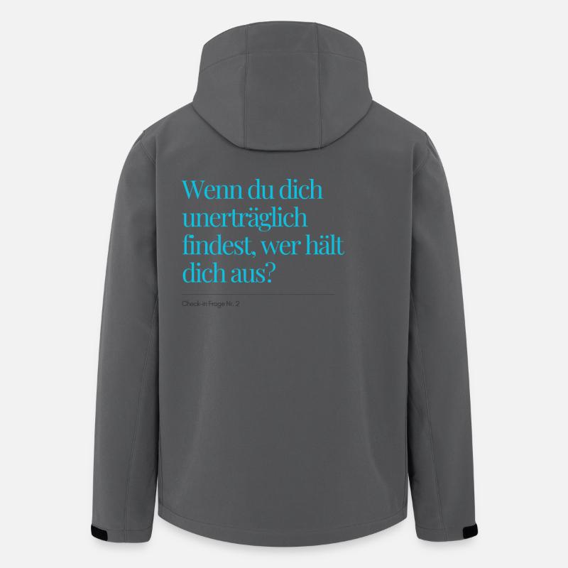 Check-in Frage Nr. 2 - Recycelte Männer Softshell-Jacke von Stanley/Stella - Anthrazit
