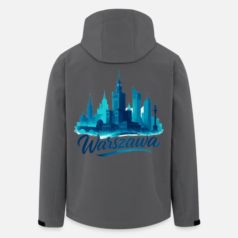 Varsovie Warszawa Capitale Pologne Cadeau - Veste softshell homme en polyester recyclé Stanley/Stella - charbon