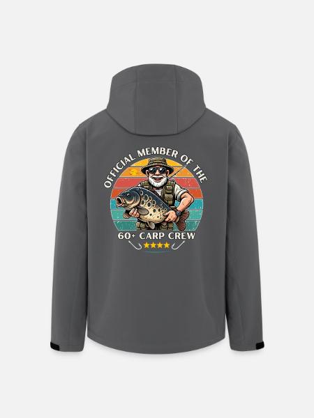 Karpfenfischer-Offizieller Mitglied 60+ Angler - Recycelte Männer Softshell-Jacke von Stanley/Stella - Anthrazit