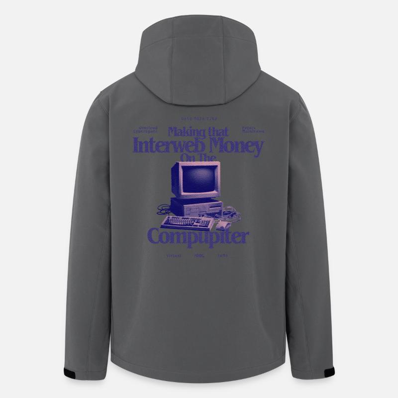 InterwebMoney Computer Design - Men’s Recycled Softshell Jacket by Stanley/Stella - anthracite