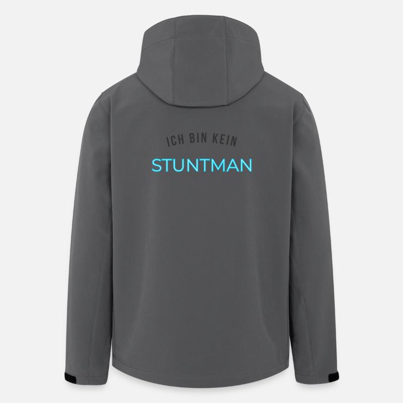 Ich bin kein Stuntman - Recycelte Männer Softshell-Jacke von Stanley/Stella - Anthrazit