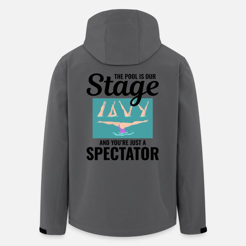 Nageurs synchronisés en eau libre - Veste softshell homme en polyester recyclé Stanley/Stella - charbon