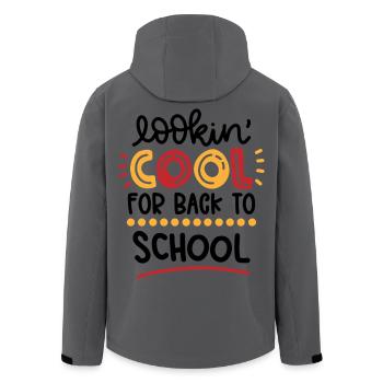 Cool Back to School – Funny Design - Men’s Recycled Softshell Jacket by Stanley/Stella - anthracite - Back - AI Model Male 185 light (185cm)