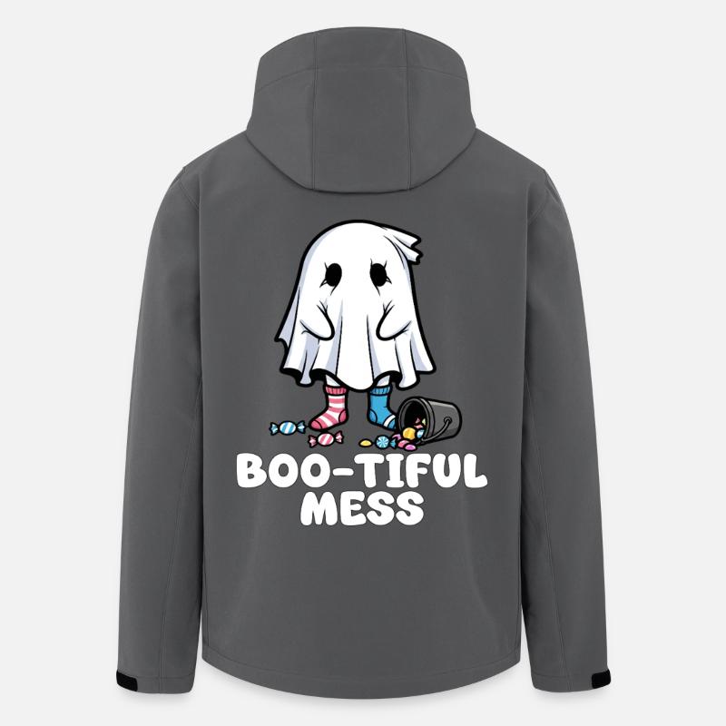 BOO-TIFUL CHAOS - GHOST HALLOWEEN - Recycelte Männer Softshell-Jacke von Stanley/Stella - Anthrazit