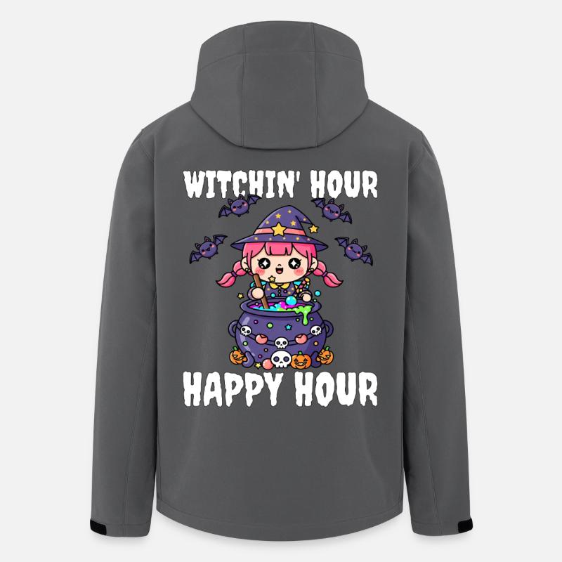 WITCHIN' HOUR HAPPY HOUR - HEXE HALLOWEEN - Recycelte Männer Softshell-Jacke von Stanley/Stella - Anthrazit