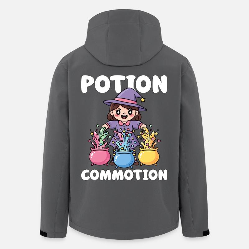 TRANK-AUFREGUNG - HEXE HALLOWEEN - Recycelte Männer Softshell-Jacke von Stanley/Stella - Anthrazit