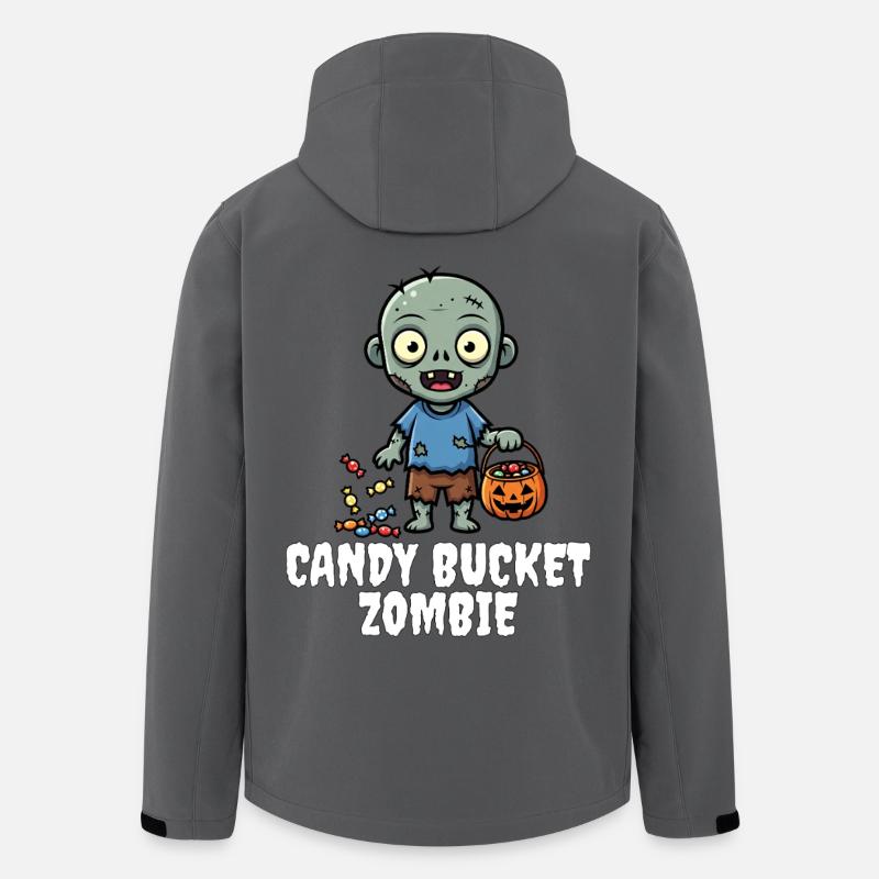 CANDY BUCKET ZOMBIE - ZOMBIE HALLOWEEN - Recycelte Männer Softshell-Jacke von Stanley/Stella - Anthrazit