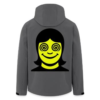 Visage hypnotique - Veste softshell homme en polyester recyclé Stanley/Stella - charbon - Dos - AI Model Male 185 light (185cm)