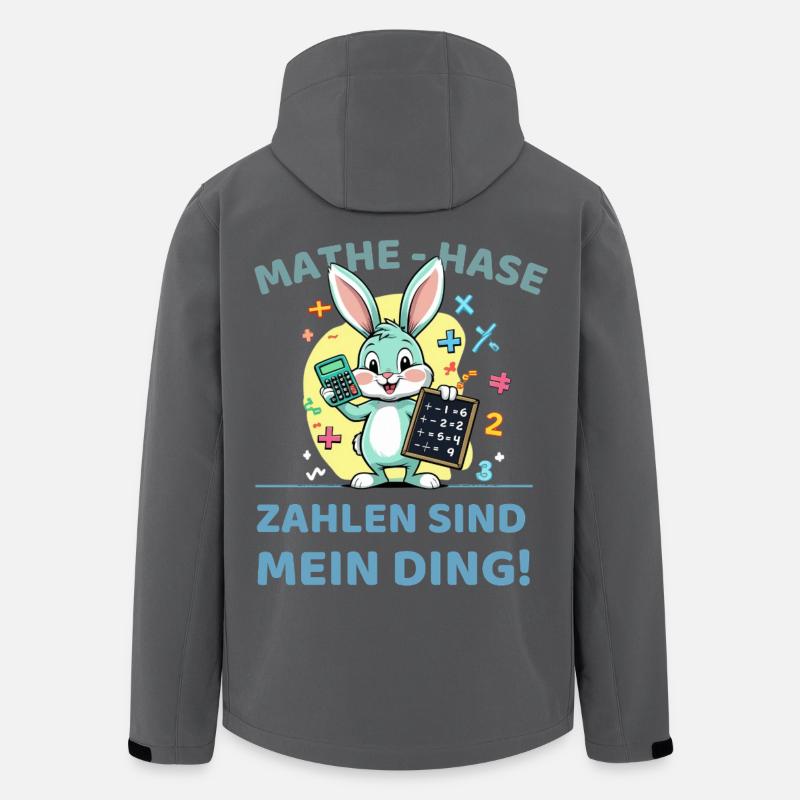 Math bunny with calculation task - Men’s Recycled Softshell Jacket by Stanley/Stella - anthracite