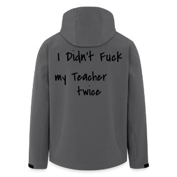 I didn't fuck my teacher twice - Recycelte Männer Softshell-Jacke von Stanley/Stella - Anthrazit - Hinten - AI Model Male 185 light (185cm)
